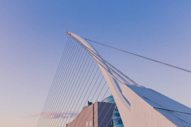 Dublin'in ünlü Samuel Beckett köprü Nehri LIF görünümünü