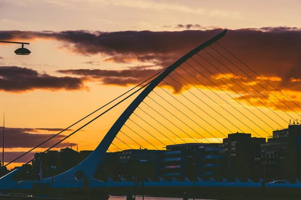 Dublin Irland Mai 2018 Sonnenuntergang Entlang Der Liffey Mit Der — Stockfoto