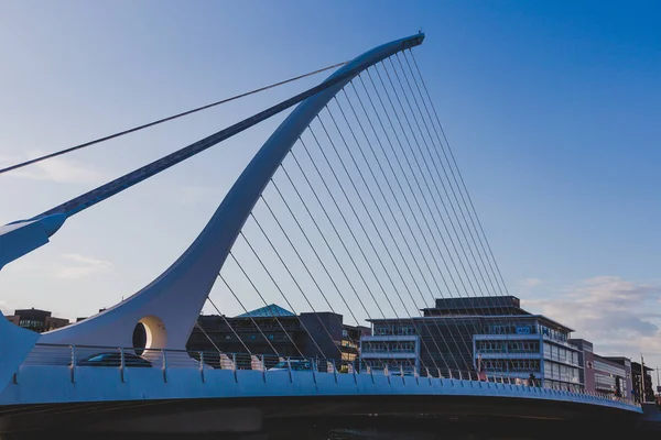 Dublin Írország 2018 Május Samuel Beckett Híd Folyón Dublin Docklands — Stock Fotó