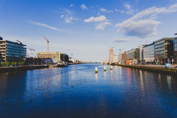 Dublin Írország 2018 Május Nézd Dublini Dockland Területén Ahogy Samuel — Stock Fotó