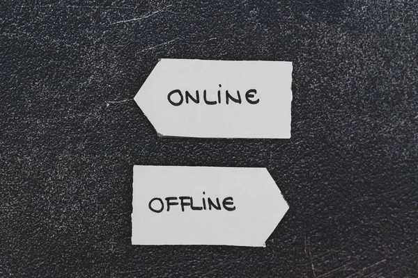 Social media lifestyle concept, alternative online e offline — Foto Stock