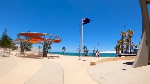 Perth Australia Diciembre 2019 Hiperlapso Caminando Por Playa Scarborough Una — Vídeo de stock
