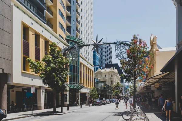 Arquitectura y detalles de las calles de Perth moderno CBD — Foto de Stock