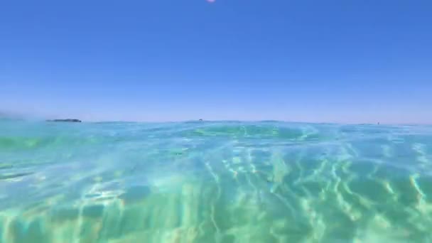 Fresh Clear Water Indian Ocean Shot Underwater Close Shore Ripples — Stock Video