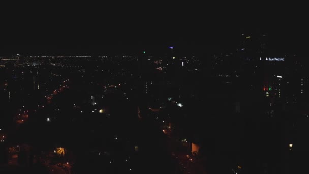 Perth Australia Grudnia 2019 Widok Miasto Perth Cbd Nocą Panorama — Wideo stockowe