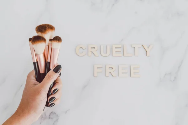 beauty industry and vegan products, make-up brushes with Cruelty