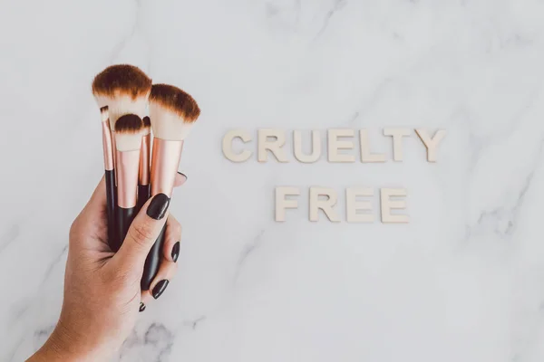 beauty industry and vegan products, make-up brushes with Cruelty