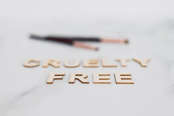 beauty industry and vegan products, make-up brushes with Cruelty