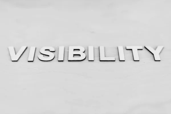 Visibility message on desk with monotone editing, concept of bui — Stock Photo, Image