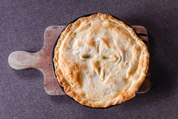 Receitas Saudáveis Alimentos Base Plantas Torta Pastor Vegan Com Lentilhas — Fotografia de Stock