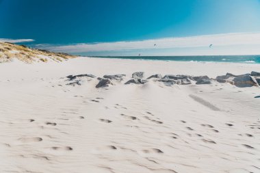 PERTH, WESTERN AUSTRALIA - January 8th, 2020: view of City Beach, one of the most popular locations near Perth, on a sunny summer day