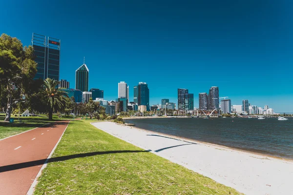 Perth Western Australia Diciembre 2019 Vista Del Horizonte Costa Del —  Fotos de Stock