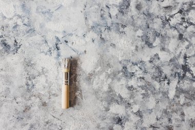 arts and diy konsepti, soyut desenli bir resmin bitirilmiş çalışmasının üstüne fırça ya da Mdf tahtasında yapıştırıcı ve nötr tonlu akrilik boya ile fotoğraf arkaplanı