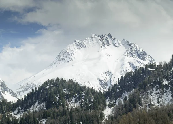 Gesneeuwde berg in Alpen — Stockfoto