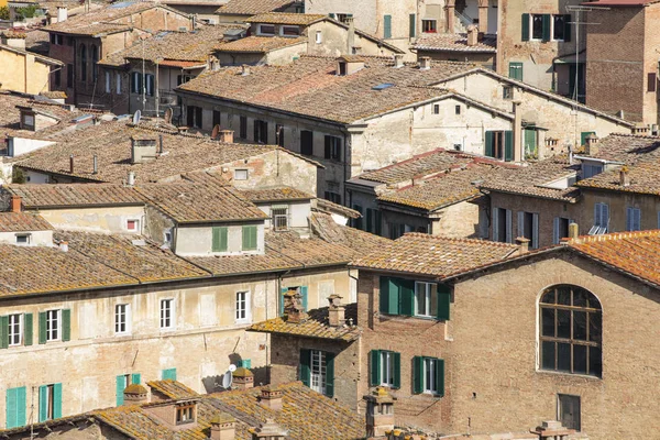 Roofs and walls of houses in Siena Stock Picture