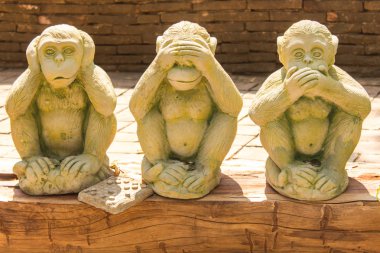 3 maymun heykeli Tay Tapınak