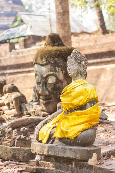 Old Buddha statue in Wat Umong, Chiang Mai Thailand — Stock Photo, Image