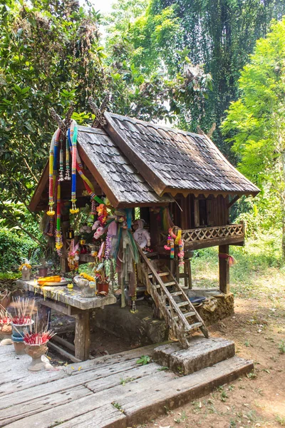 Thai spirit wood house for Thai angel — Stock Photo, Image