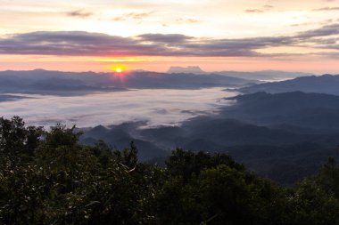 Deniz sis DOI luang chiang dao ile görünümü form DOI Barajı wianghaeng