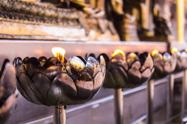 Candle in Wat Phar That Doi Suthep, Thai temple in Chiangmai Thailand — Stock Photo, Image
