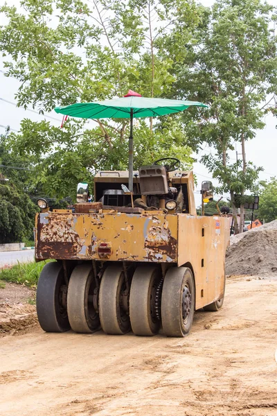 Old Yellow Steamroller — Stock Photo, Image