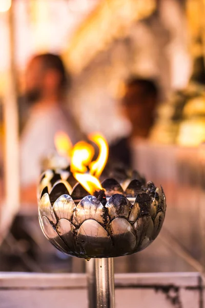 Candle in Wat Phar That Doi Suthep, Thai temple in Chiangmai Thailand — Stock Photo, Image