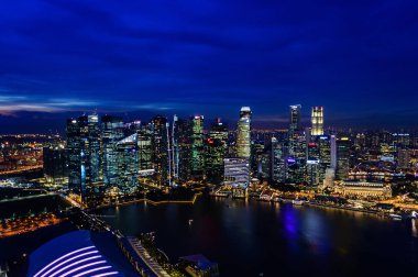 Singapur - 22 Kasım 2016: Marina Bay Sands Resort Hotel n