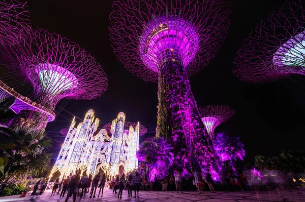 SINGAPUR - 22 DE NOVIEMBRE DE 2016: Superárboles en Gardens by the Bay . —  Fotos de Stock