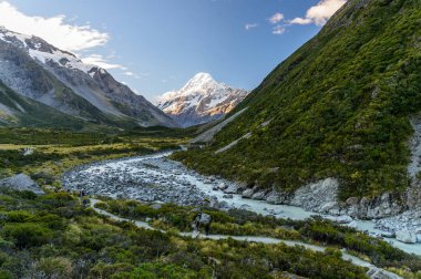 Mount Cook görünümünü, fahişe Vadisi parkur, Yeni Zelanda