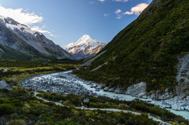 Mount Cook görünümünü, fahişe Vadisi parkur, Yeni Zelanda