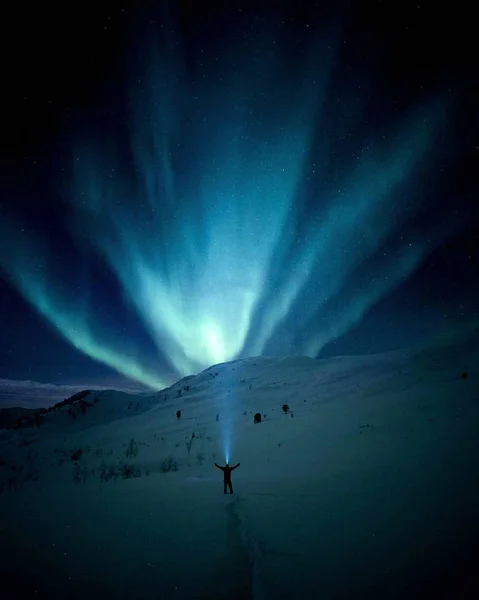 It looks like the northern lights in Antarctica — Stock Image Looks Northern Lights Antarctica Stock Picture