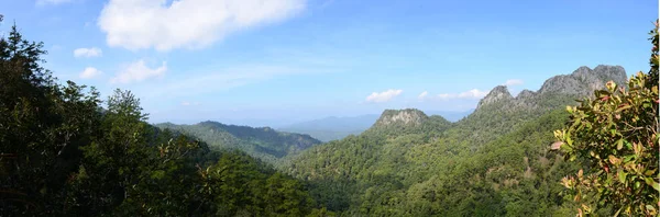 Bela Paisagem Com Mar Nevoeiro Ponto Vista Montanha Doi Luang — Fotografia de Stock