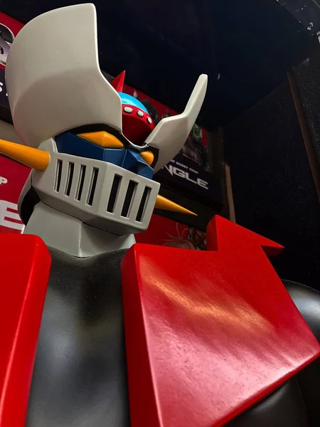 Osaka Japonia Apr 2019 Închiderea Statuii Vintage Uimitorului Robot Mazinger — Fotografie, imagine de stoc