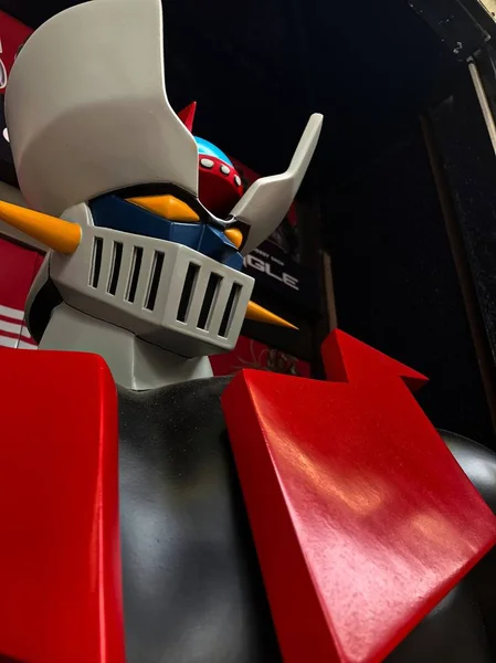 Osaka Japonia Apr 2019 Închiderea Statuii Vintage Uimitorului Robot Mazinger — Fotografie, imagine de stoc