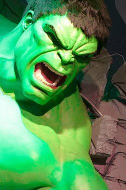 Las Vegas, Nv / Usa - 09 Ekim 2017: Madame Tussauds Müzesi 'ndeki İnanılmaz Hulk dev modeli..
