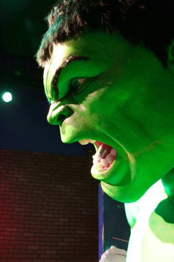 Las Vegas, Nv / Usa - 09 Ekim 2017: Madame Tussauds Müzesi 'ndeki İnanılmaz Hulk dev modeli..