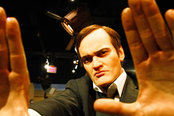 Los Angeles, Usa - 08 Ekim 2015: Quentin Tarantino Madame Tussauds Hollywood balmumu müzesinde. Marie Tussaud, Marie Grosholtz olarak 1761 yılında doğdu.