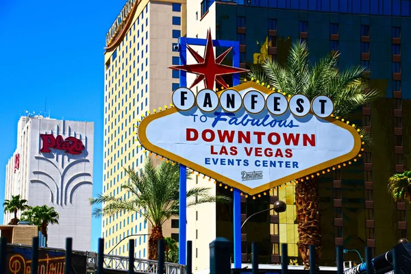 Las Vegas Usa Sep 2018 Fanfest Downtown Las Vegas Sign — ภาพถ่ายสต็อก