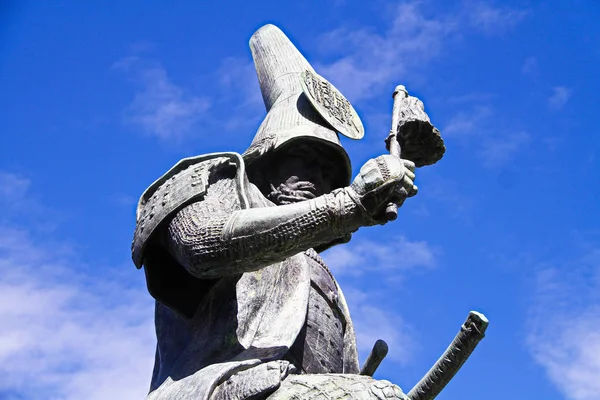 Estátua Kiyomasa Kato Perto Castelo Nagoya — Fotografia de Stock