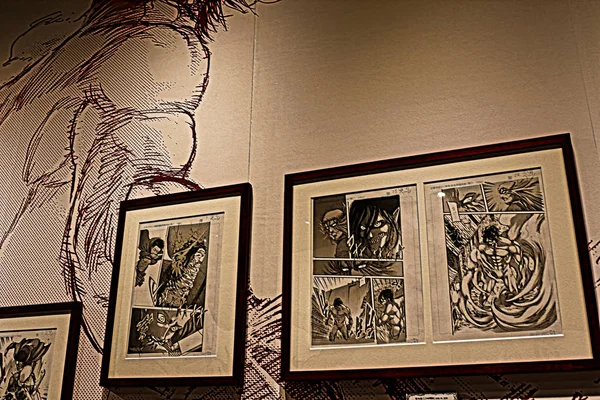 Osaka Japan Nov 2019 Численні Експонати Attack Titan Exhibition Проходили — стокове фото