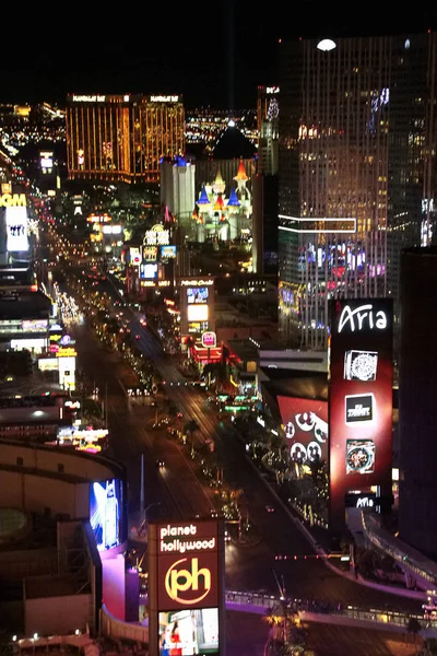 Las Vegas Usa Říjen 2016 Night Panorama Las Vegas Boulevard — Stock fotografie