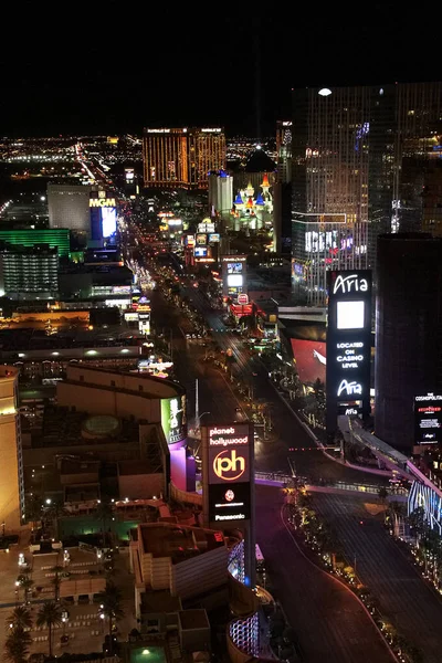 Las Vegas Usa Ekim 2016 Las Vegas Bulvarı Gece Panoraması — Stok fotoğraf