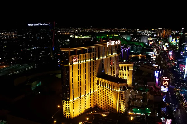 Las Vegas Usa Oct 2016 Night Panorama Las Vegas Boulevard — Stok Foto