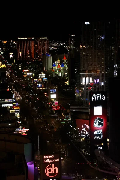 Las Vegas Usa Říjen 2016 Night Panorama Las Vegas Boulevard — Stock fotografie