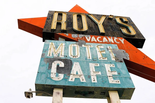 Amboy Usa Oct 2015 Legendario Motel Café Roy Histórica Ruta — Foto de Stock