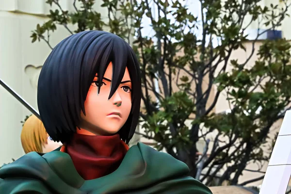 Osaka Japan Jan 2020 Klonoidstaty Mikasa Ackerman Från Attack Titan — Stockfoto