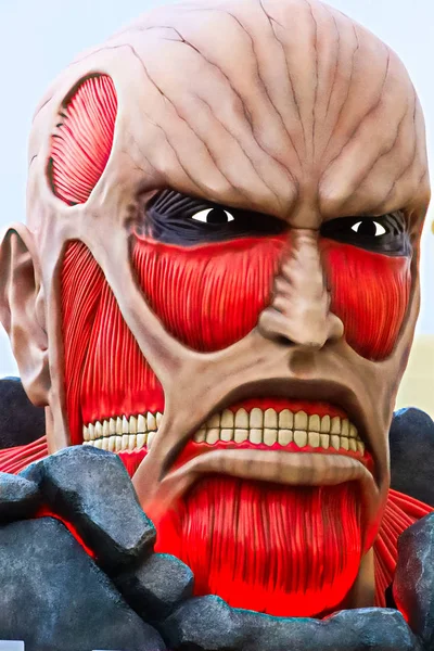 Osaka Japan Jan 2020 Close Colossus Titan Attack Titan Race — Stock Photo, Image