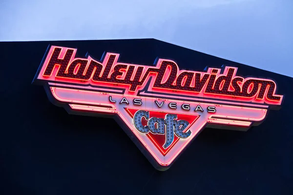 Las Vegas October 2017 Harley Davidson Las Vegas Cafe Sign — стокове фото