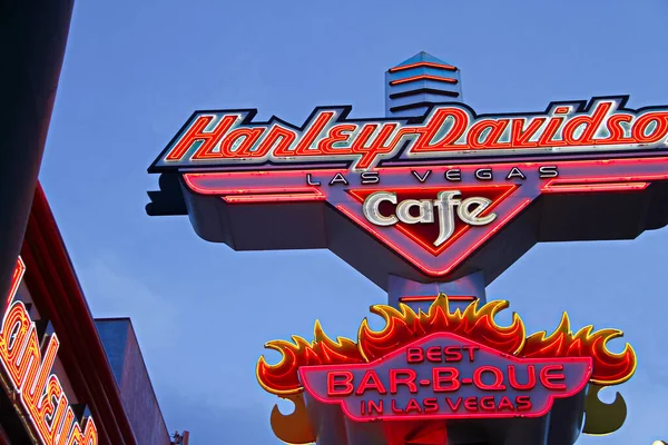 Лас Вегас Октября 2017 Harley Davidson Las Vegas Cafe Sign — стоковое фото