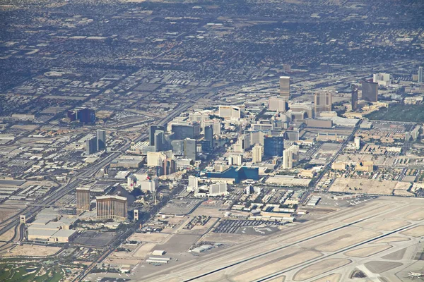 Een Ouder Uitzicht Strip Las Vegas Nevada Veel Van Hotels — Stockfoto